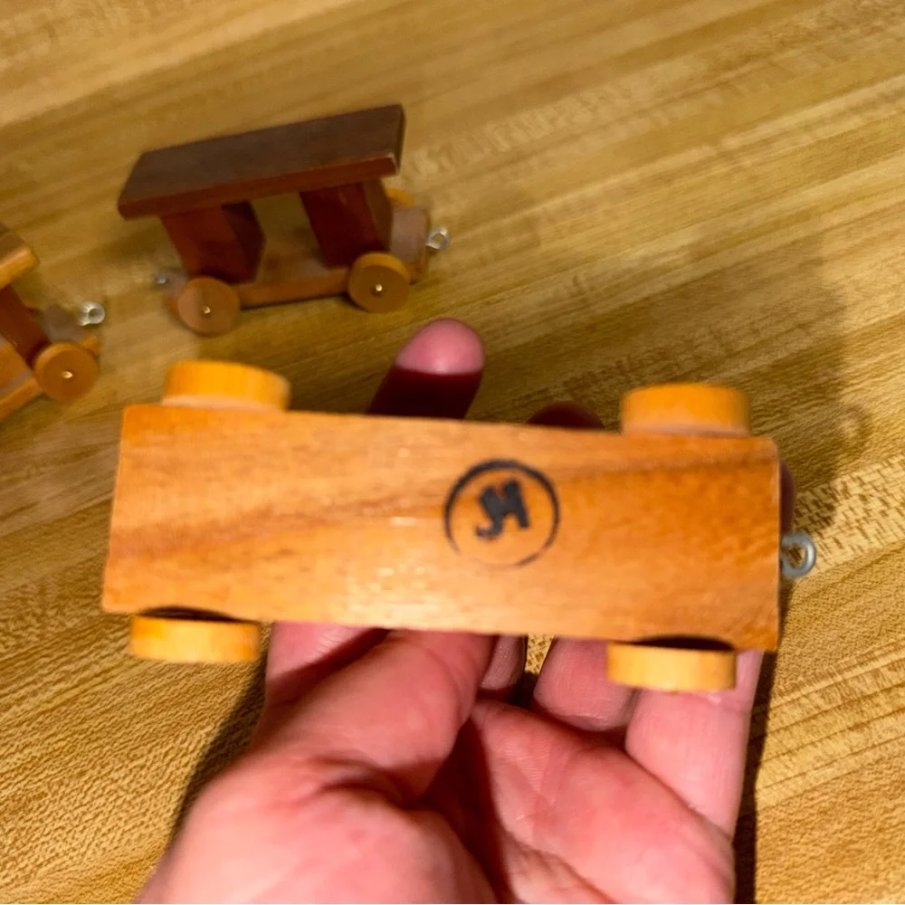 Vintage 90s toystalgia Wooden Train Set for Kids collectibles trains fun play